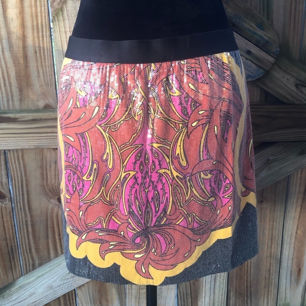 Chelsea & Violet Playing with Fire Muted Sequin Mini Skirt Size L